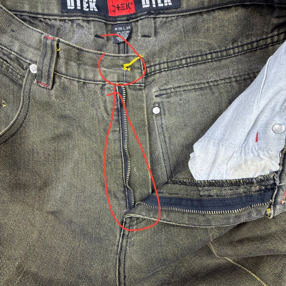 DTEK Jeans Mens‎ Denim Fabric Project Upcycle AS IS see notes BROKEN zip